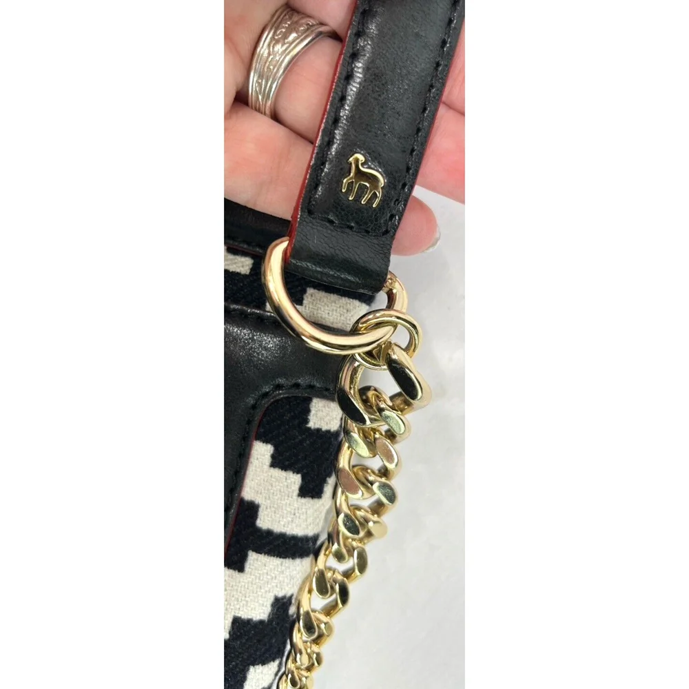 L.A.M.B Gwen‎ Stefani Black White Chain Shoulder Clutch Bag Edinburgh McGregor